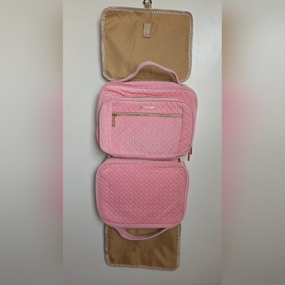 Elkuer Luxe Soft Pink Quilted Cosmetic Travel Case Organizer NEW - Picture 6 of 13